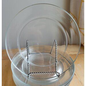 2- Arcoroc France Clear Glass 7" Plates Classique Coupe
